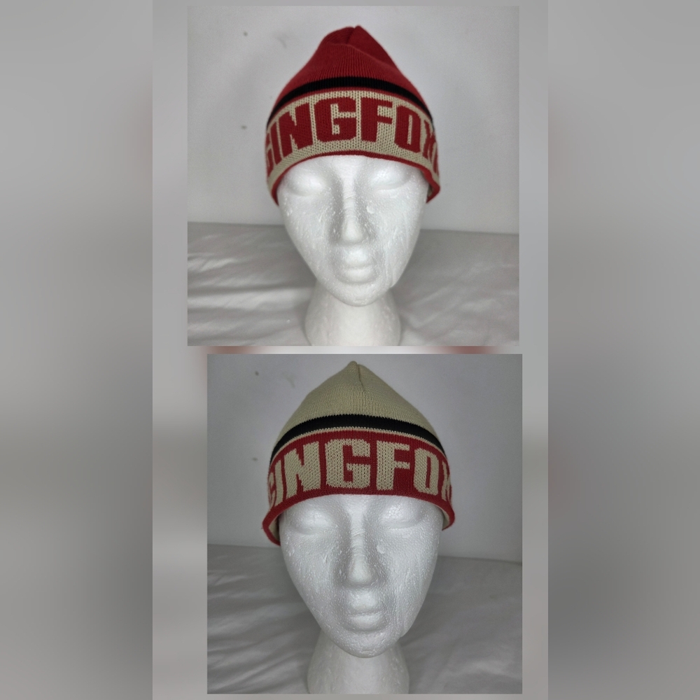 Fox Raising Reversible Acrylic Knit Beanie 100% Acrylic